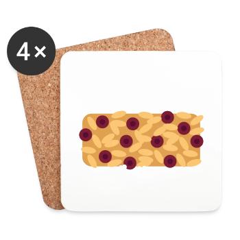 Je ne fais pas de randonnée sans Granolas Foodie - Dessous de verre (lot de 4) - blanc - Devant
