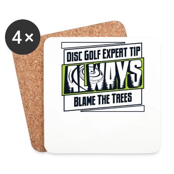 Disc Golf Expert Tip Always Blame The Trees - Untersetzer (4er-Set) - Weiß - Vorne