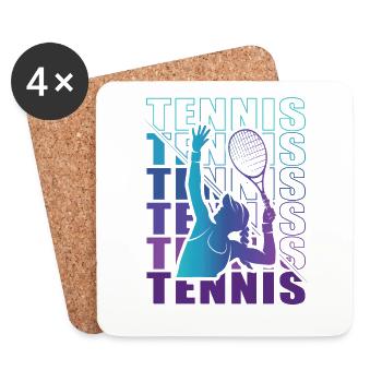 Vêtements pour joueurs de tennis Tennis Femmes Filles - Dessous de verre (lot de 4) - blanc - Devant