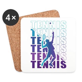 Clothing outfit for tennis players Club Tennis - Coasters (set of 4) - white - Front