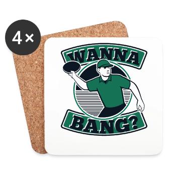 Disque Bang Golfeur Frisbee Golf Basket Disc - Dessous de verre (lot de 4) - blanc - Devant