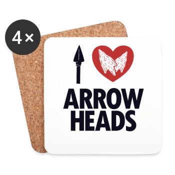 I love Arrowhead's Hunting Tips Arrowhead Hunter - Coasters (set of 4) - white - Front