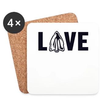 Love Arrowhead Collecting Hunting Arrowheads - Coasters (set of 4) - white - Front
