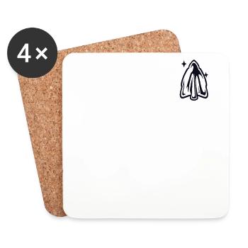 Arrowhead Logo Emblem Hunting Tips Arrowheads - Coasters (set of 4) - white - Front