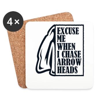 Excuse Me When I Chase Arrowheads Hunting Tips - Coasters (set of 4) - white - Front