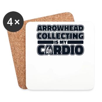 arrowhead collecting is my cardio hunting tips - Coasters (set of 4) - white - Front