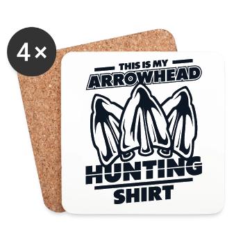 This Is My Arrowhead Hunting Clothing Arrowheads - Coasters (set of 4) - white - Front