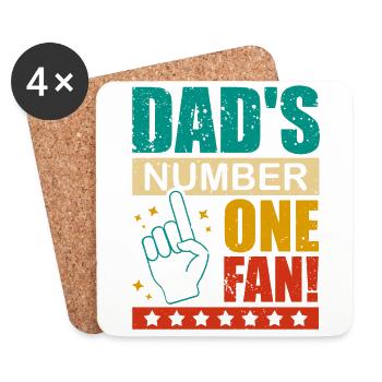 Le fan numéro un de papa Daddy’s Kid fier du - Dessous de verre (lot de 4) - blanc - Devant