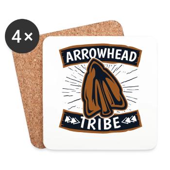 Arrowhead Tribe Hunting Tips Arrowhead Hunter - Coasters (set of 4) - white - Front