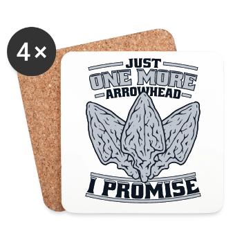 Just One More Arrowhead Arrowhead Collecting - Coasters (set of 4) - white - Front