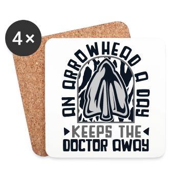 An Arrowhead A Day Arrowhead Hunter Hunting Tips - Coasters (set of 4) - white - Front