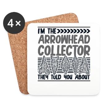 I'm The Arrowhead Collector Hunting Tips - Coasters (set of 4) - white - Front
