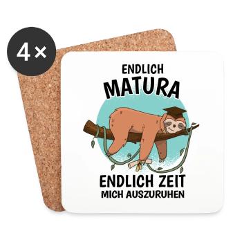 Matura Abschluss 2023 - Untersetzer (4er-Set) - Weiß - Vorne