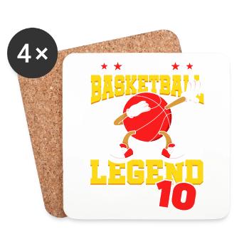 Diese Basketball-legende Ist Jetzt 10 Sports Kid - Untersetzer (4er-Set) - Weiß - Vorne