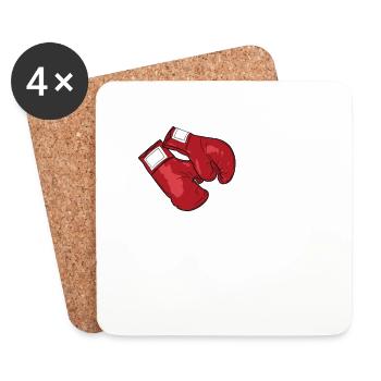 Roll With The Punches Combat Sports - Dessous de verre (lot de 4) - blanc - Devant