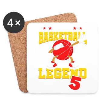 Diese Basketball-legende Ist Jetzt 5 Sport Kind - Untersetzer (4er-Set) - Weiß - Vorne
