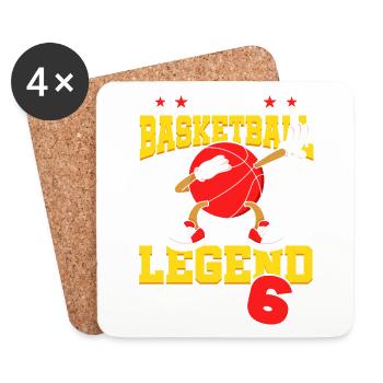 Diese Basketball-legende Ist Jetzt 6 Sport Kind - Untersetzer (4er-Set) - Weiß - Vorne