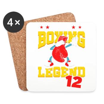 Cette légende de la boxe a maintenant 12 Sports Kid 12. - Dessous de verre (lot de 4) - blanc - Devant