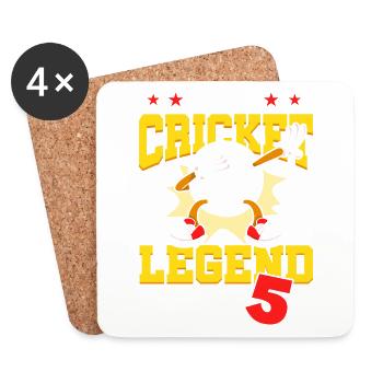 This cricket legend is now 5 Sport Kid 5. - Coasters (set of 4) - white - Front