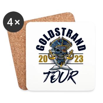 Squelette Golden Sands 2023 - Dessous de verre (lot de 4) - blanc - Devant
