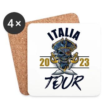Italia 2023 Skeleton - Coasters (set of 4) - white - Front
