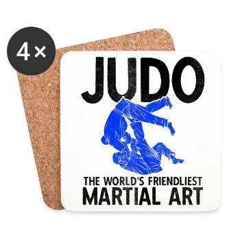 Japanischer Kampfsport Judo - Untersetzer (4er-Set) - Weiß - Vorne