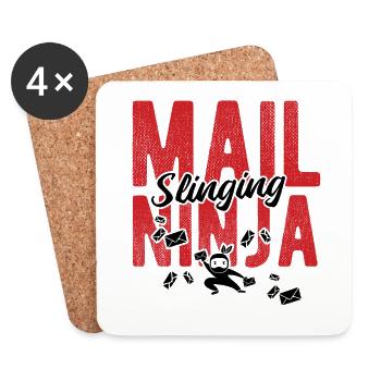 Briefträger Und Paket-Zusteller Für Postboten - Untersetzer (4er-Set) - Weiß - Vorne