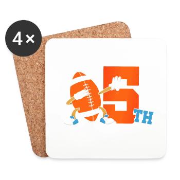 It's my 5th birthday American Football - Coasters (set of 4) - white - Front