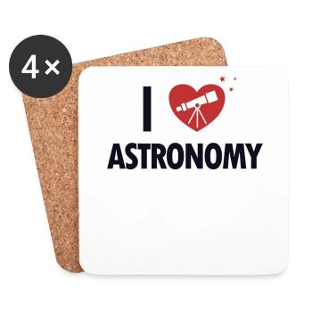 I love Astronomy Astronomy Photographer Starry Sky - Coasters (set of 4) - white - Front