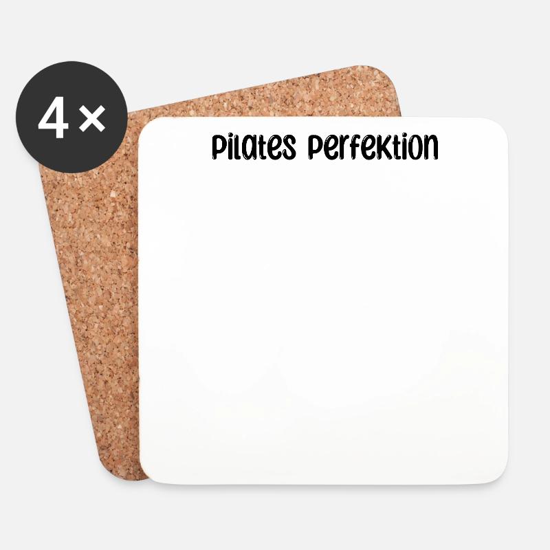 Pilates - Pilates Perfektion - Untersetzer (4er-Set) - Weiß