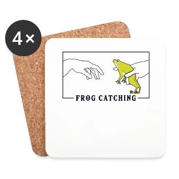 Michelangelo Creation of Adam Frog Catching - Untersetzer (4er-Set) - Weiß - Vorne