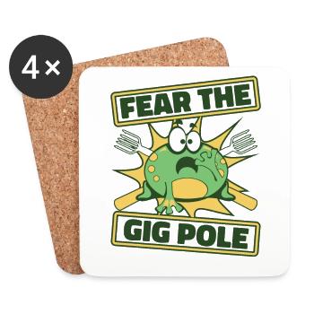 Fear The Gig Pole Kröte Kaulquappe Laubfrosch - Untersetzer (4er-Set) - Weiß - Vorne
