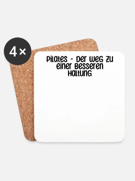 Pilates - Pilates - der Weg zu einer besseren - Untersetzer (4er-Set) - Weiß