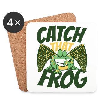Attrapez cette grenouille Rainette Crapaud Têtard - Dessous de verre (lot de 4) - blanc - Devant