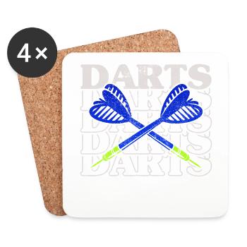 Fléchettes Sport Club, Jeu de fléchettes, Fléchettes Arrow Sport - Dessous de verre (lot de 4) - blanc - Devant