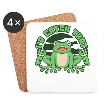 I'd Catch That Laubfrosch Kröte Kaulquappe Frosch - Untersetzer (4er-Set) - Weiß - Vorne
