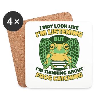 I May Look Like I'm Listening Kröte Kaulquappe - Untersetzer (4er-Set) - Weiß - Vorne
