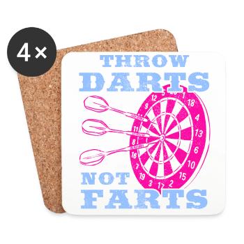 Club de sport de fléchettes, jeu de fléchettes, fléchettes sportives Arrow - Dessous de verre (lot de 4) - blanc - Devant