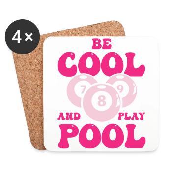 Billiard Pool Billiards Snooker Club Club Billiards - Coasters (set of 4) - white - Front