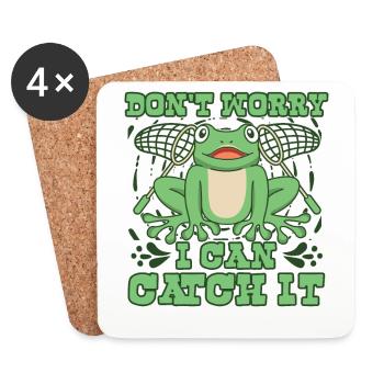 Don't Worry I Can Catch It Laubfrosch Kröte - Untersetzer (4er-Set) - Weiß - Vorne