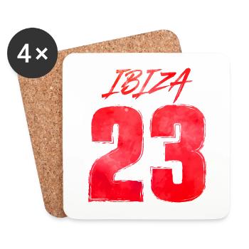 Ibiza 23 Urlaub 2023 - Untersetzer (4er-Set) - Weiß - Vorne