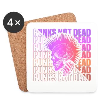 Punk Rock Pogo Anarchy Punks Punk Rocker Punk - Coasters (set of 4) - white - Front