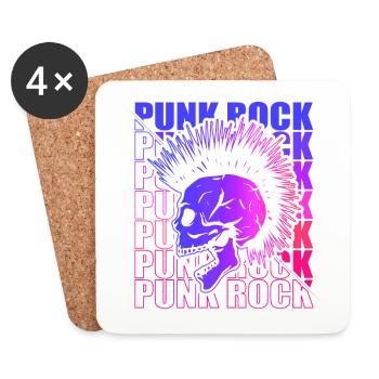 Punk Rock Pogo Anarchy Punks Punk Rocker Punk - Coasters (set of 4) - white - Front