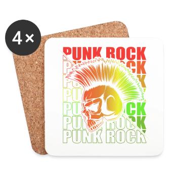 Punk Rock Pogo Anarchy Punks Punk Rocker Punk - Coasters (set of 4) - white - Front