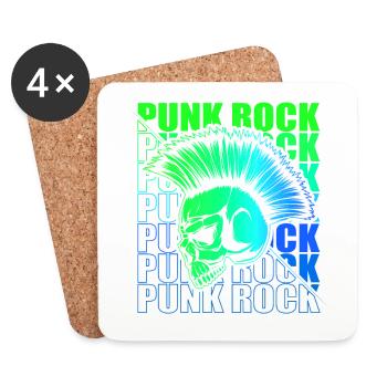 Punk Rock Pogo Anarchy Punks Punk Rocker Punk - Coasters (set of 4) - white - Front
