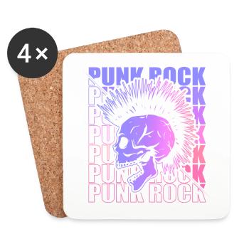 Punk Rock Pogo Anarchy Punks Punk Rocker Punk - Coasters (set of 4) - white - Front