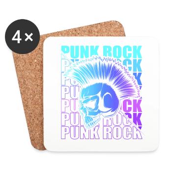 Punk Rock Pogo Anarchy Punks Punk Rocker Punk - Coasters (set of 4) - white - Front