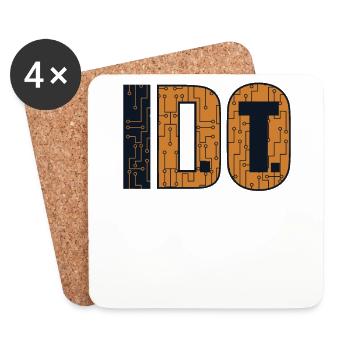 I Do It IT-Betrieb Informatiker Admin - Untersetzer (4er-Set) - Weiß - Vorne