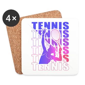 Vêtements de tennis pour joueuses de tennis filles - Dessous de verre (lot de 4) - blanc - Devant
