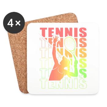 Vêtements de tennis pour joueuses de tennis filles - Dessous de verre (lot de 4) - blanc - Devant
